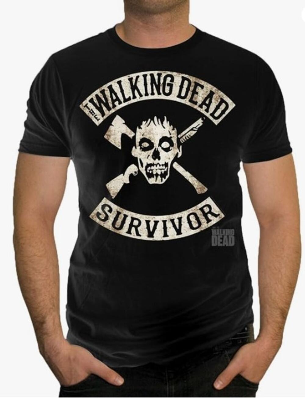 The Walking Dead Black Unisex Tee "Survivor" - Size Medium